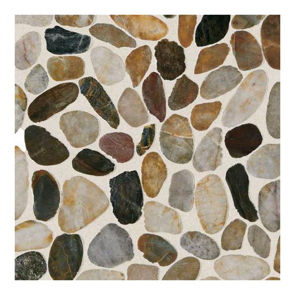 Dal-Tile Stone Mosaics Earthy Blend 12" x 12" Porcelain Mosaic Sheet, , large