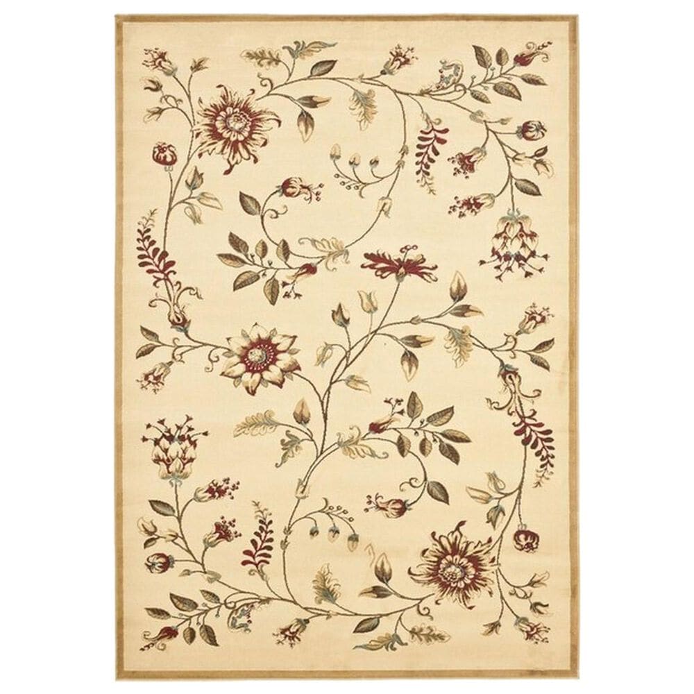 Safavieh Lyndhurst 6"7" x 9"6" Ivory and Multicolor Area Rug, , large