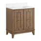 37B Kinsale 30" Single Bathroom Vanity Cabinet in Walnut Drift with White Composite Stone Top and Backsplash, , large