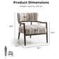Furniture of America Premier Accent Chair in Malted Linen Stripe, , large
