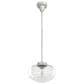 Hunter Saddle Creek 10" 1-Light Pendant with Clear Seeded Shade in Brushed Nickel, , large