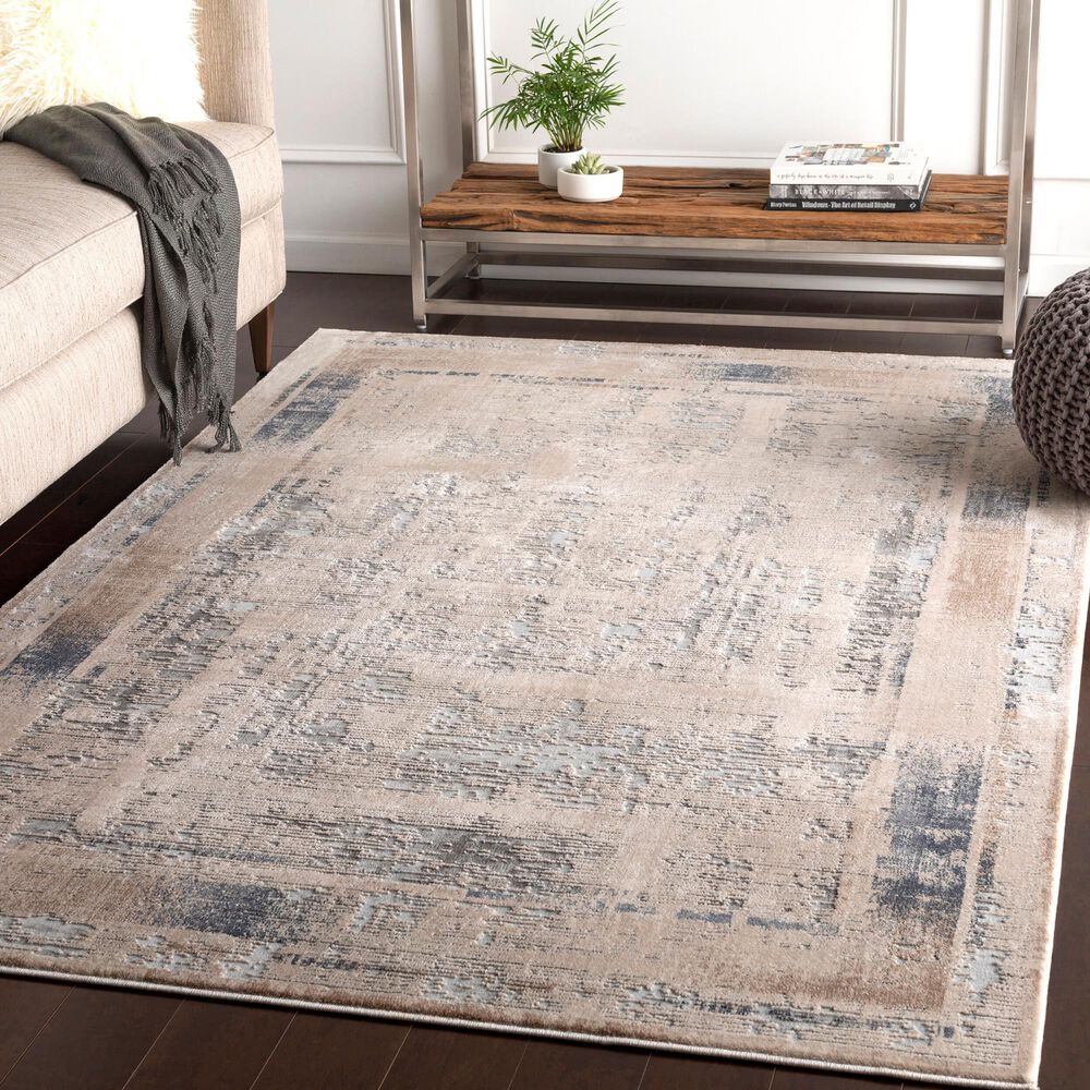 Surya Alpine 5&#39;3&quot; x 7&#39;3&quot; Taupe, Gray, Charcoal and Medium Brown Area Rug, , large