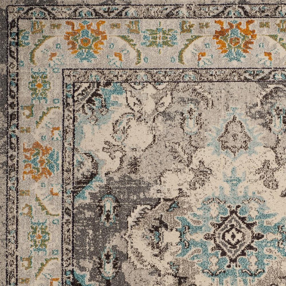Safavieh Monaco MNC243G-28 2&#39;2&quot; x 8&#39; Grey/Light Blue Runner, , large