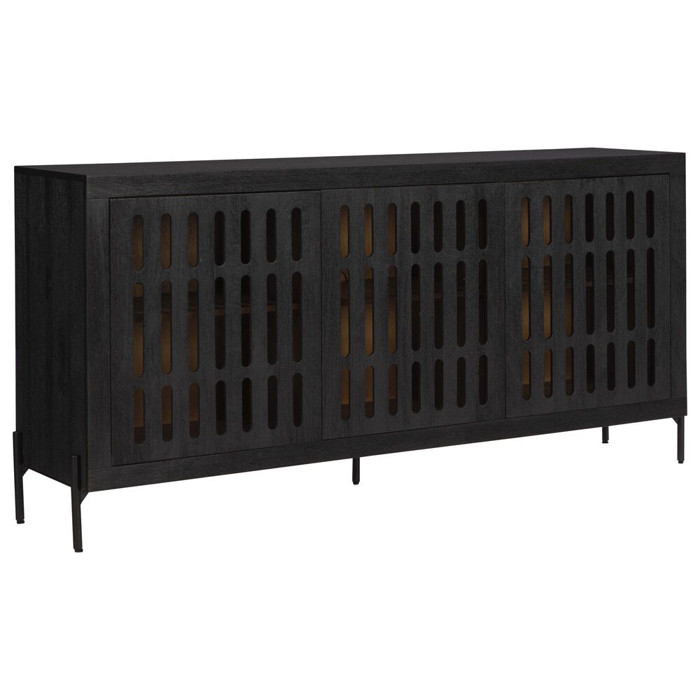 Ashley Vallisburg Accent Cabinet in Black and Natural, , large