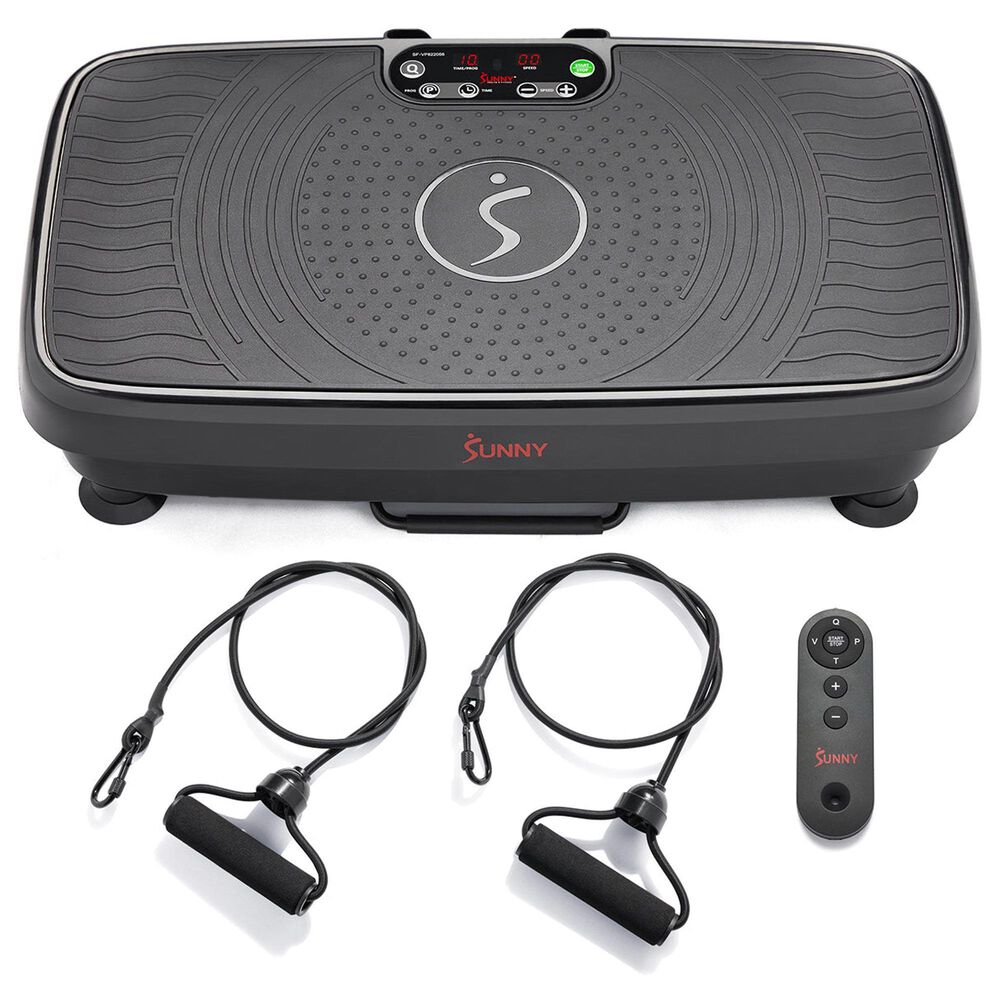Sunny Health & Fitness Fitboard 2D Vibration Platform in Grey and Black, , large