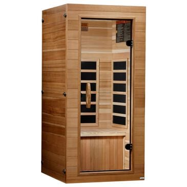 EZlife Elite 1-Person Compact Ultra Low EMF FAR Infrared Home Sauna in Natural Hemlock, , large