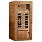 EZlife Elite 1-Person Compact Ultra Low EMF FAR Infrared Home Sauna in Natural Hemlock, , large
