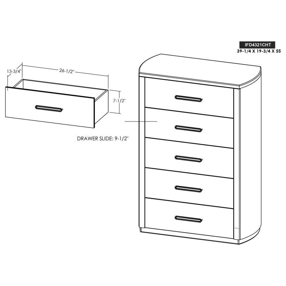 Fallridge Balam 5-Piece King Platform Bedroom Set in White, , large