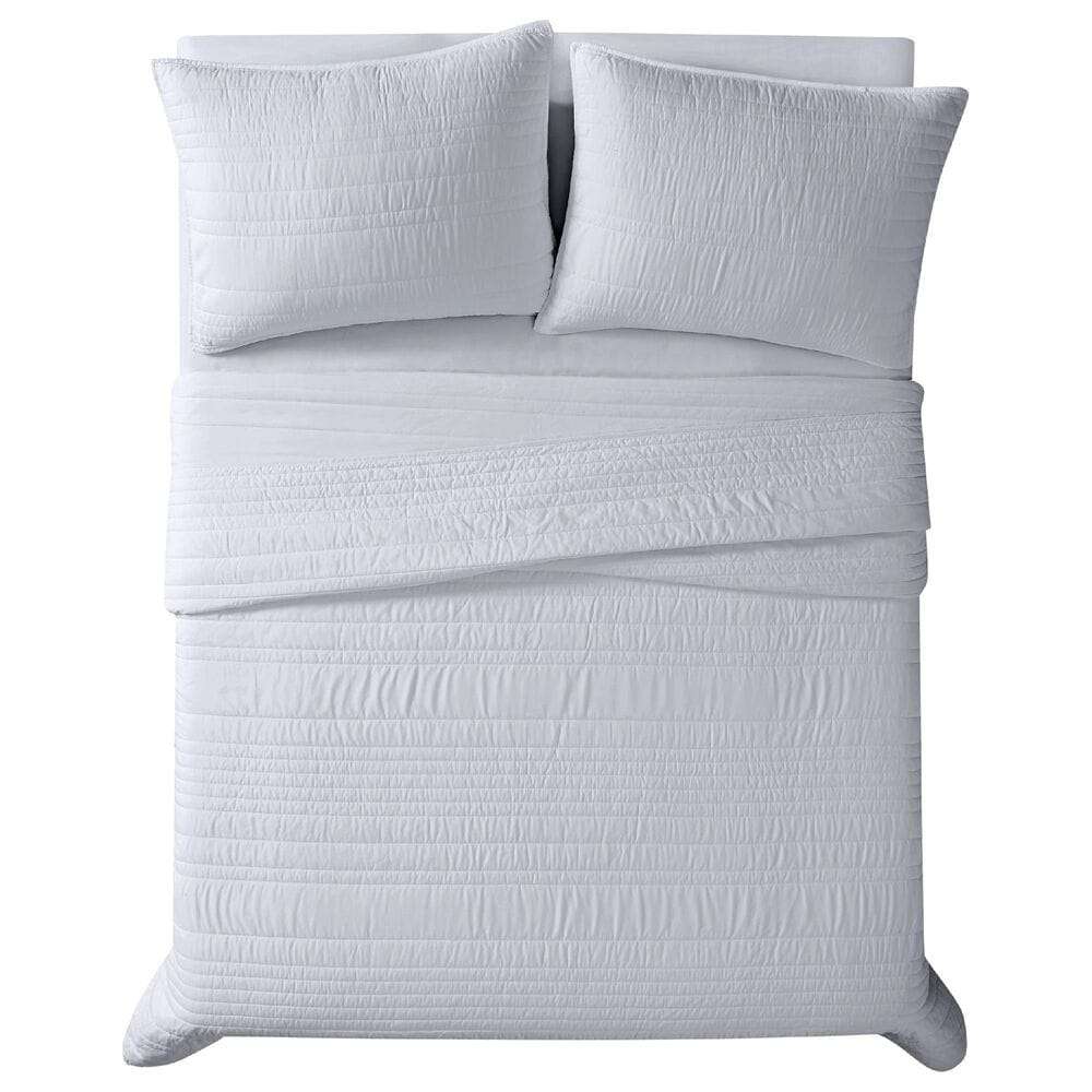 Pem America Truly Calm Antimicrobial 3-Piece Full/Queen Quilt Set in Grey, , large