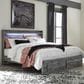 Ashley Baystorm King Panel Bed with 2 Storage Drawers in Gray, , large