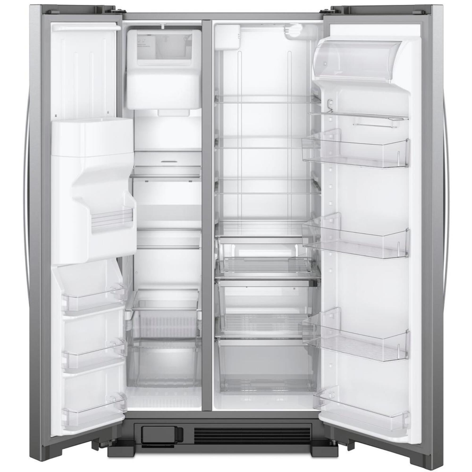 fingerprint resistant stainless steel side by side refrigerator