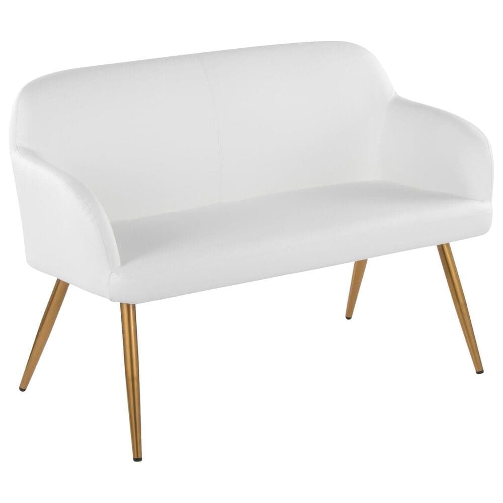 Lumisource Daniella Upholstered Bench in Gold, , large