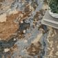 Nourison Silk Shadows 3"9" x 5"9" Beige and Blue Area Rug, , large