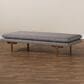 Baxton Studio Marit Twin Daybed with Grey Upholstered in Walnut, , large