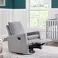M Design Village Uptown Swivel Push Back Rocker Recliner in Gray, , large