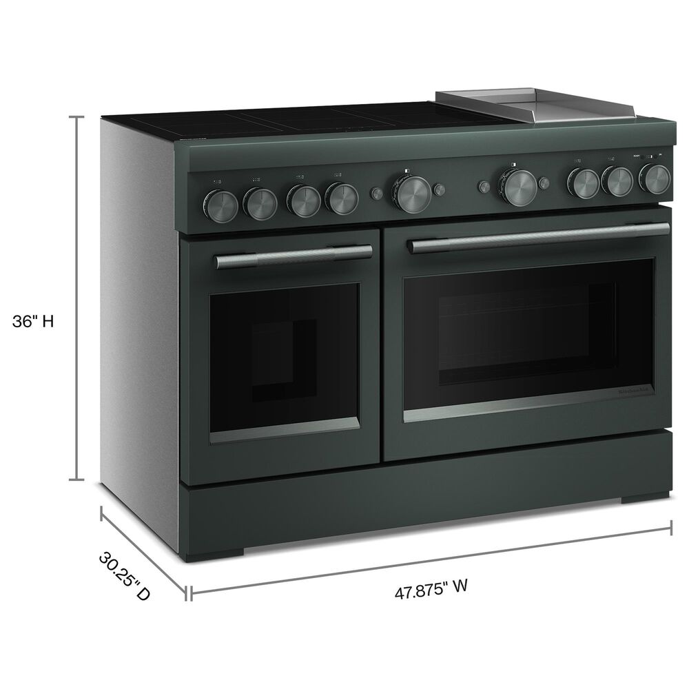KitchenAid 6.3 Cu. Ft. Freestanding Commercial-Style Induction Range with Griddle in Juniper, , large