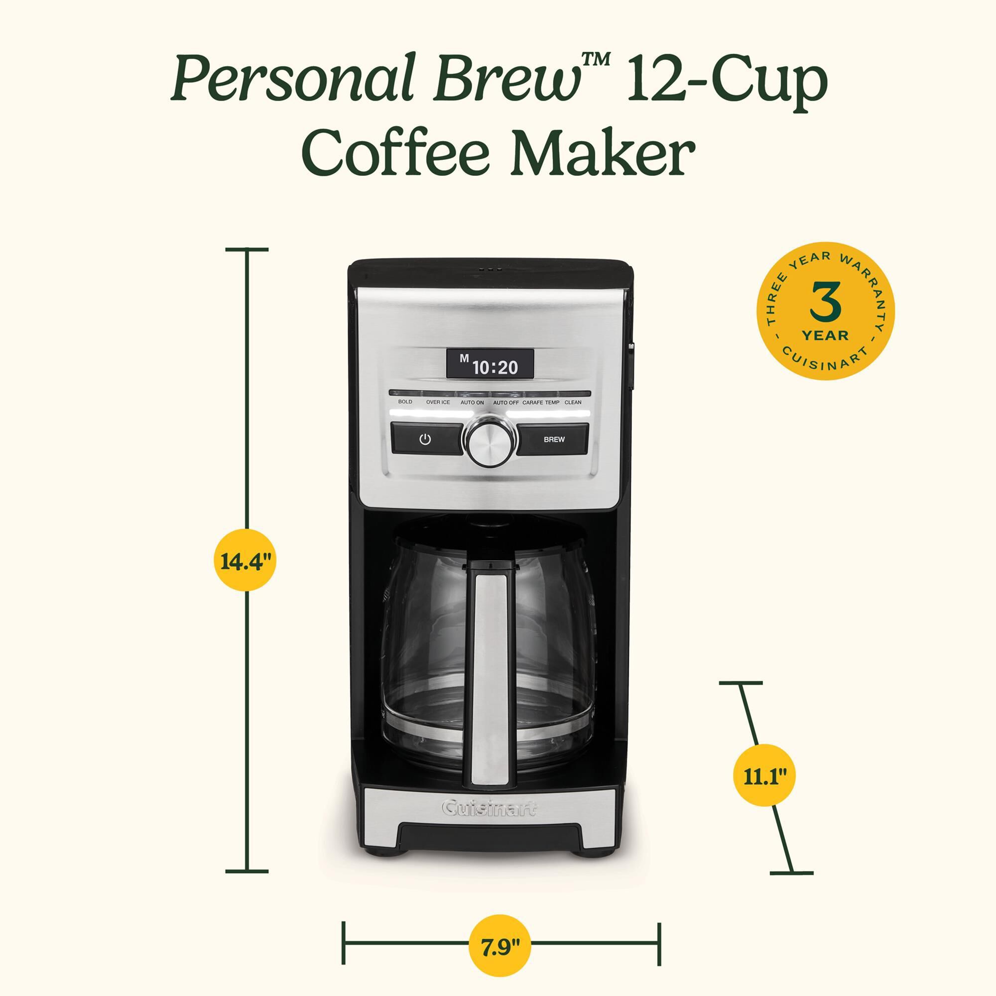 Cuisinart 62 Oz Personal Brew 12-Cup Coffee Maker in Black and