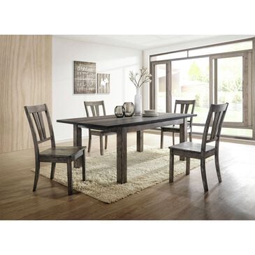Mayberry Hill Nathan Dining Table and 4 Chairs in Black and Gray, , large