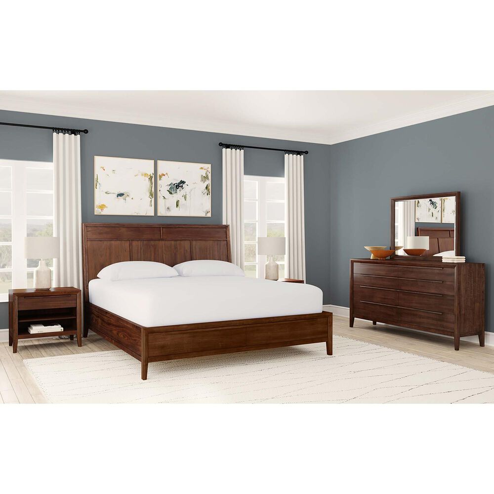A-America Ralston 4-Piece King Storage Bedroom Set in Dark Amber, , large