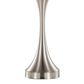 LumiSource Lenuxe 25" Metal Table Lamp with Grey Linen Shade in Brushed Nickel (Set of 2), , large