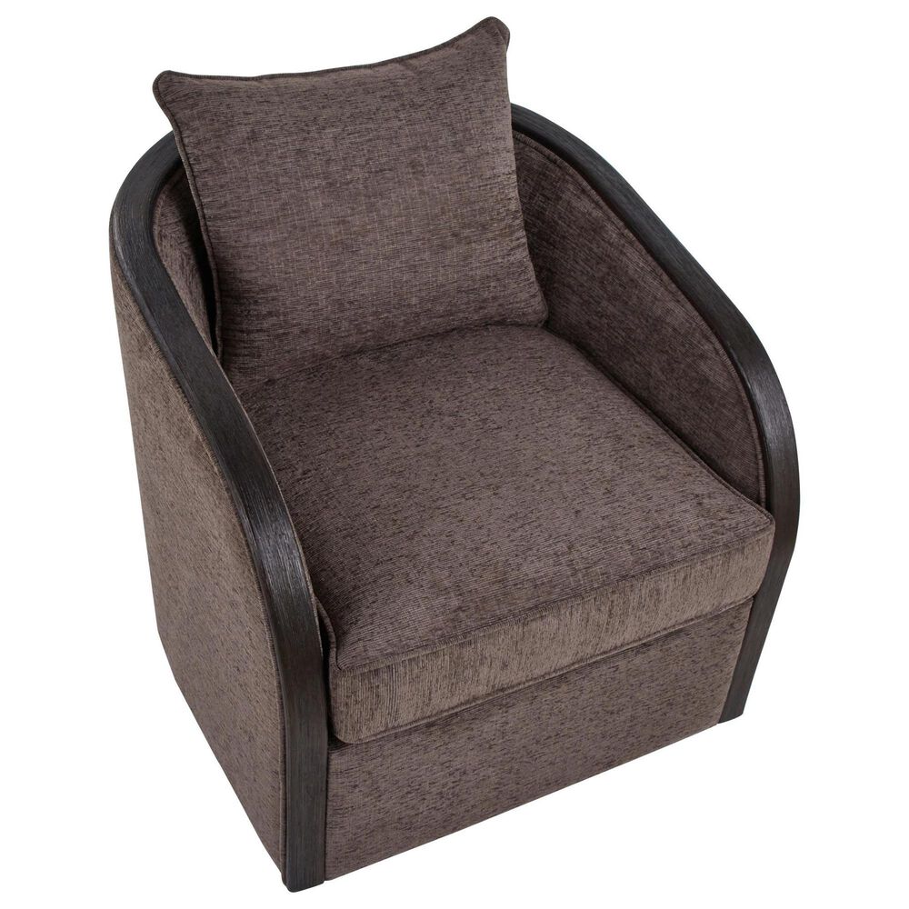 LumiSource Gemma Swivel Accent Chair in Mocha, , large
