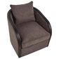 LumiSource Gemma Swivel Accent Chair in Mocha, , large
