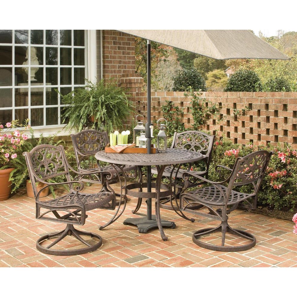 Homestyles Sanibel Swivel Rocking Chair in Brown, , large