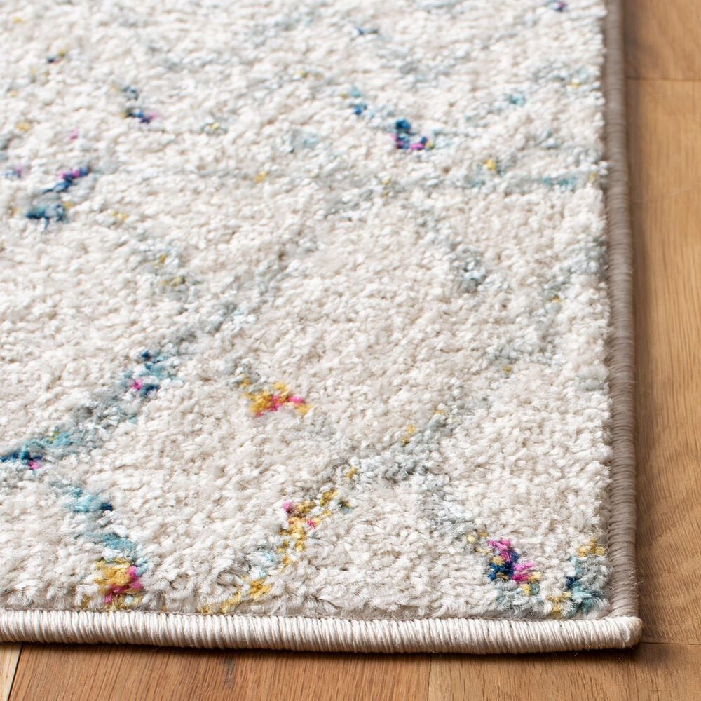 Safavieh Tulum TUL270  6&#39;7&quot; Square Ivory and Blue Area Rug, , large