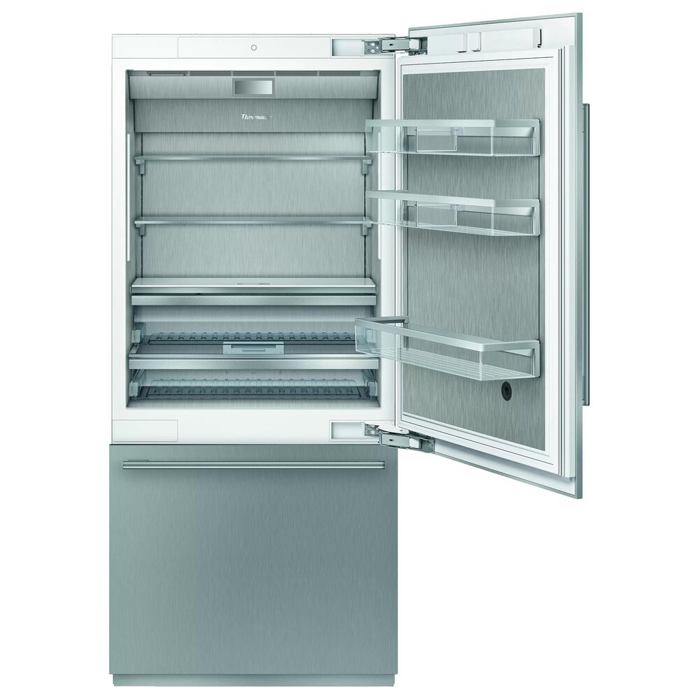 Thermador 36&quot; Masterpiece Handle Bottom Freezer Refrigerator in Stainless Steel, , large