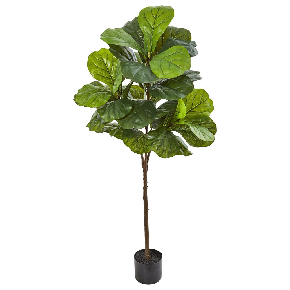 Nearly Natural Inc 54" Fiddle Leaf Artificial Tree (Real Touch), , large