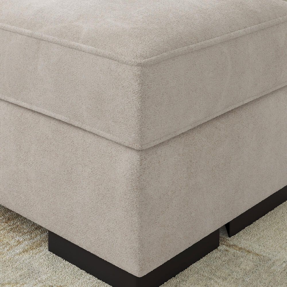 Ashley High Profile Rectangular Ottoman in Taupe, , large
