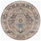Surya Carlisle Oriental 5"3" Round Dusty Pink, Sage, Denim, Medium Brown and Dark Brown Area Rug, , large
