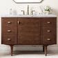 James Martin Vanities Amberly 48" Single Bathroom Vanity in Walnut with 3 cm Ethereal Noctis Quartz Top and Rectangular Sink, , large