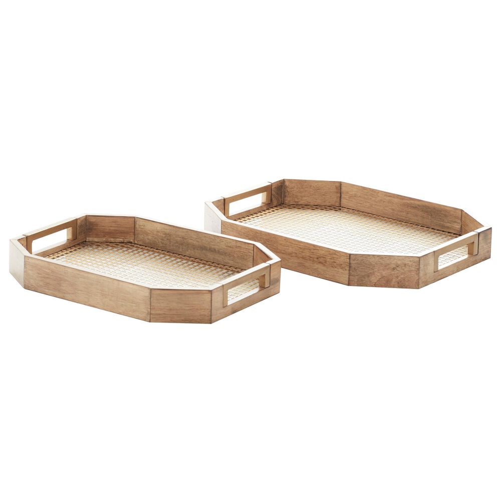 Maple and Jade 2" Trays in Light Brown (Set of 2), , large