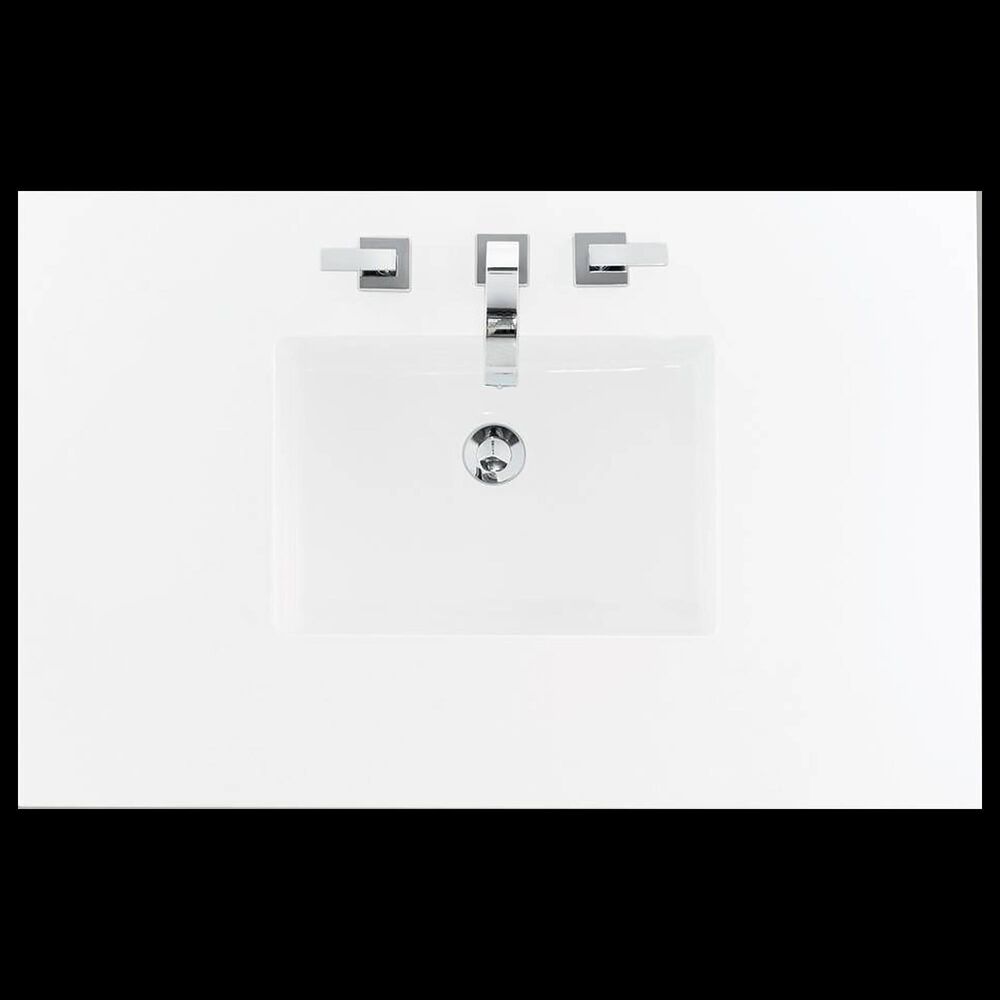James Martin Vanities Brookfield 26&quot; Single Bathroom Vanity in Antique Black with 3 cm White Zeus Quartz Top and Rectangular Sink, , large