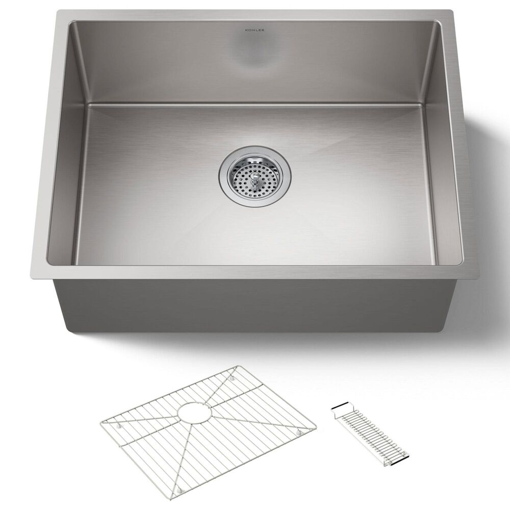 Kohler Strive 24" Undermount Single Bowl Kitchen Sinks in Stainless Steel, , large