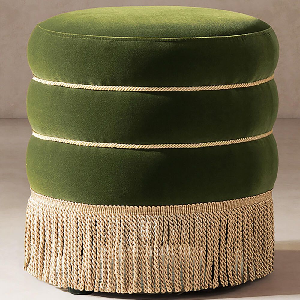 Jennifer Taylor Home Edward Pouf in Olive Green, , large