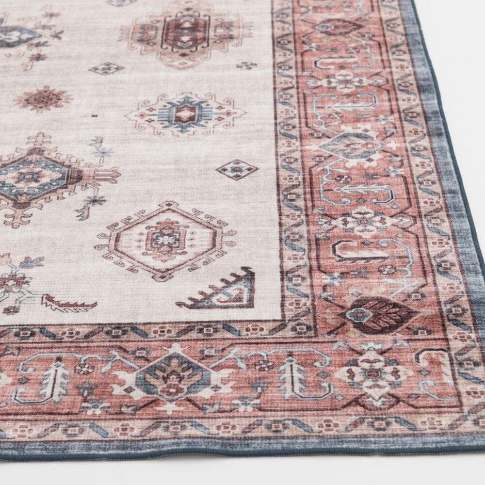 Central Oriental Rugease Velveteen Raquel 7&#39;6&quot; x 9&#39;6&quot; Red and Beige Area Rug, , large