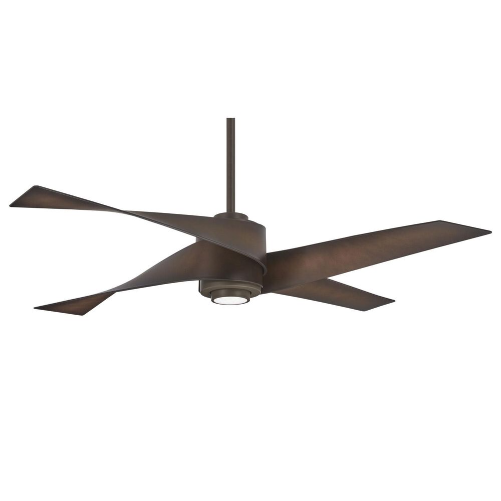 Minka-Aire Artemis IV 64" Ceiling Fan with LED Light and Toned Tobacco Blades in Oil Rubbed Bronze, , large