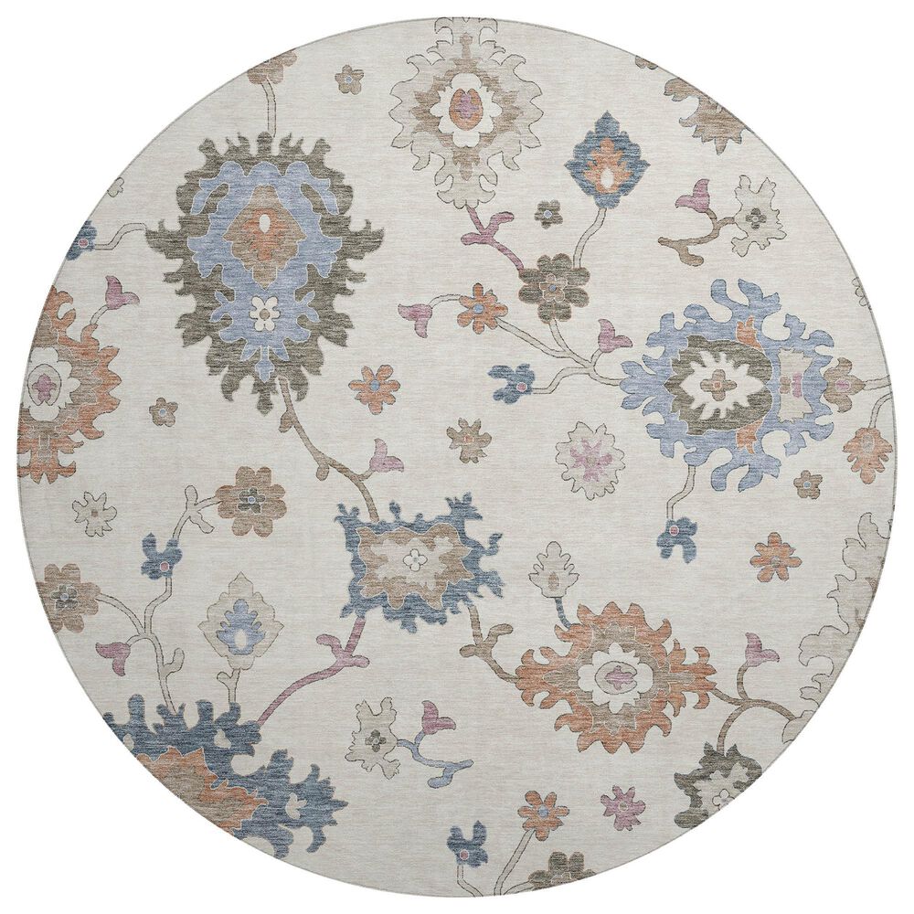 37B Hatay HY4 8" Round Ivory Area Rug, , large