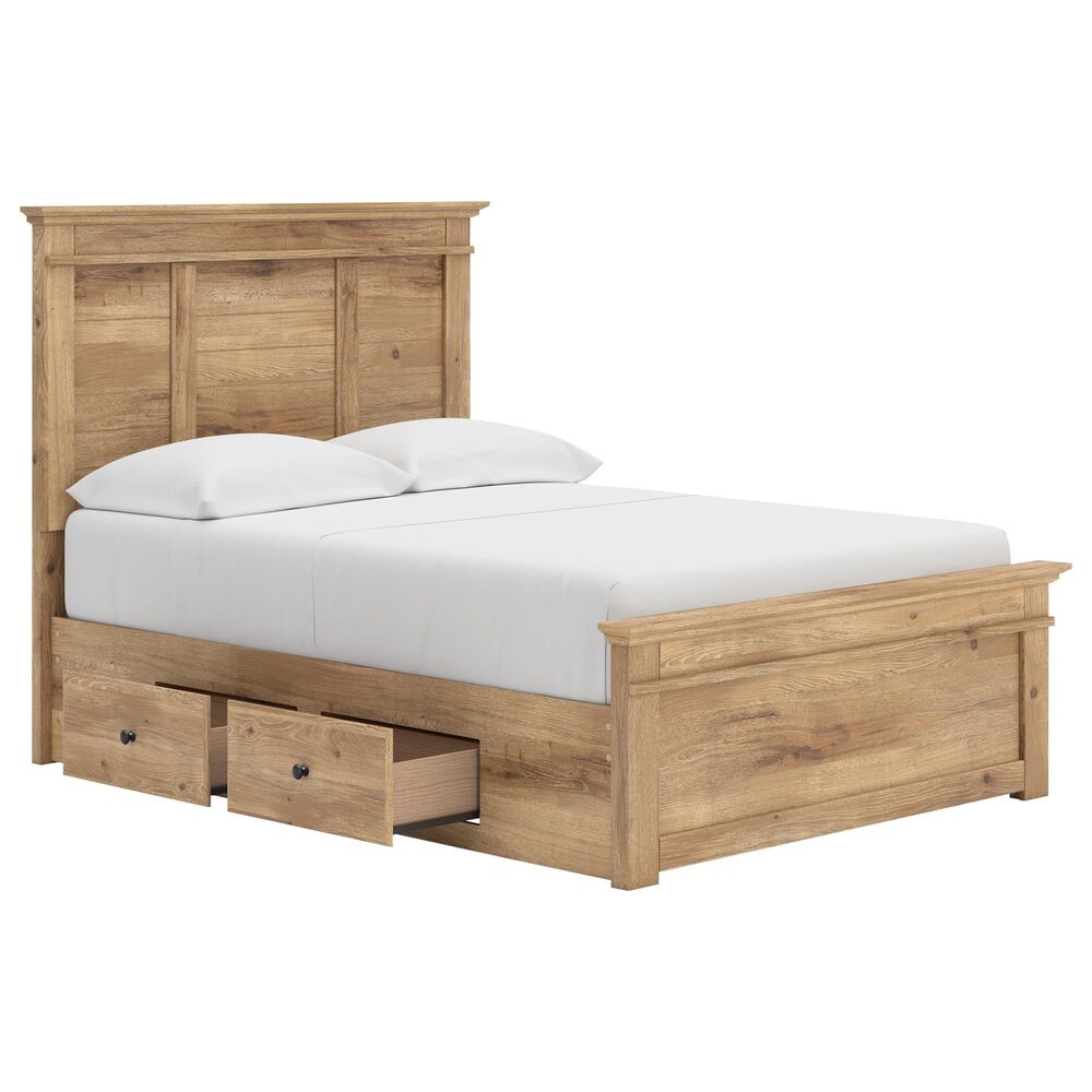 Ashley Makidern 2-Piece Full Storage Bedroom Set with Four Drawers in Natural Brown, , large