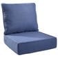 Sunwell Garden 24" Outdoor Seat and Back Cushion Set in Navy, , large