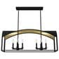 Hunter Dukestown 8-Light Linear Chandelier in Natural Iron and Gold Leaf, , large
