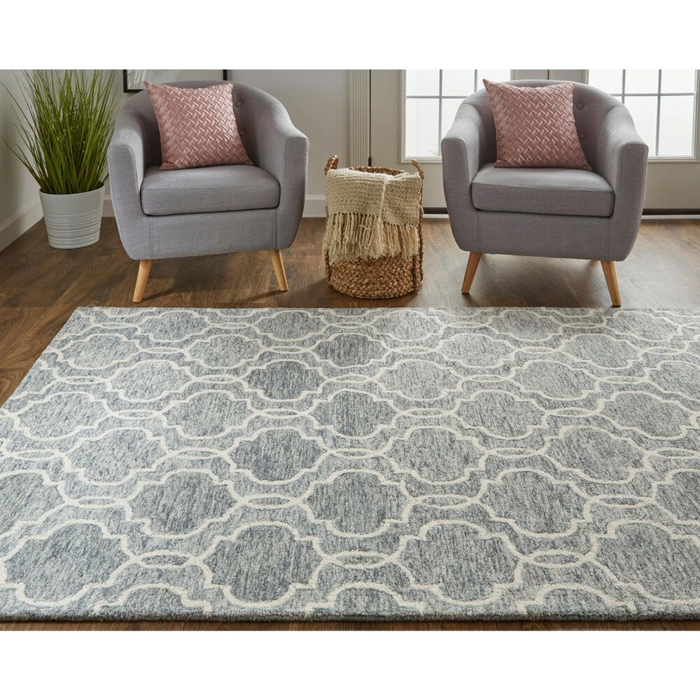 Feizy Belfort Gray and Ivory 10&#39; x 14&#39; Area Rug, , large