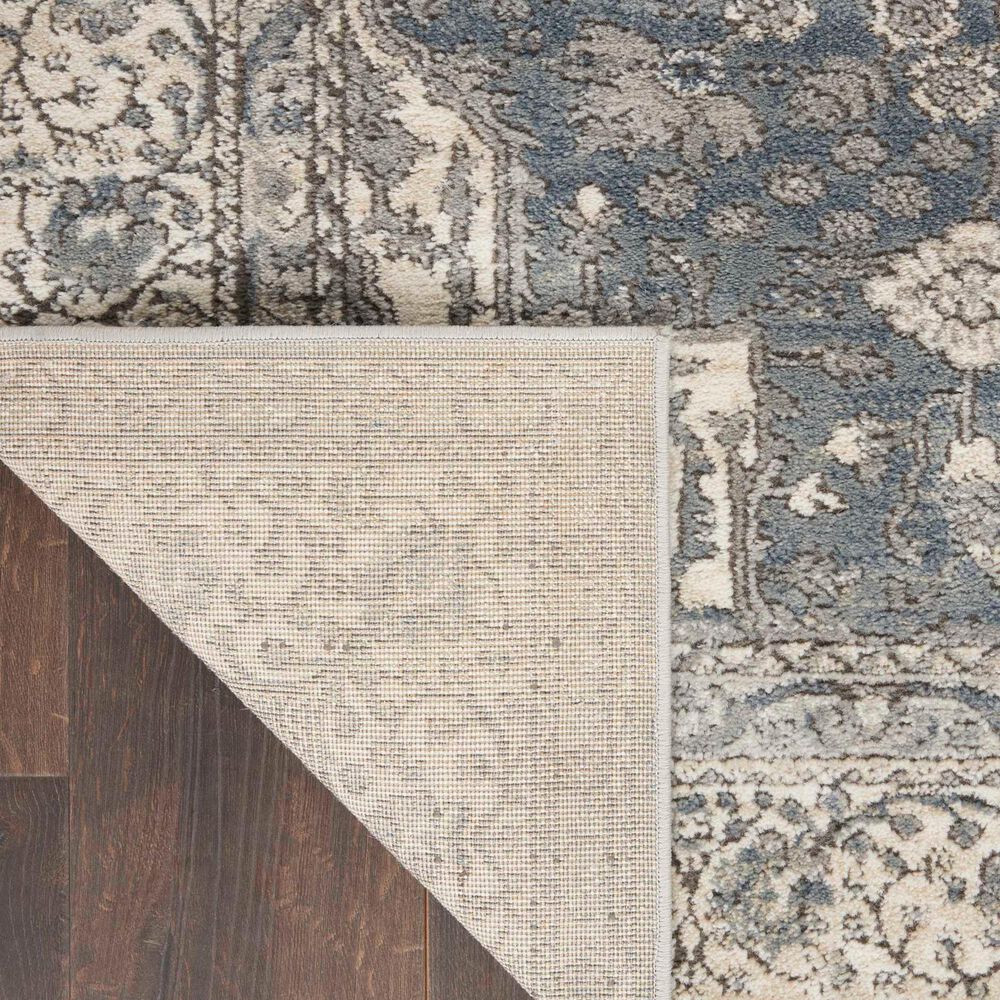 Nourison Quarry 2&#39;2&quot; x 10&#39; Grey and Ivory Runner, , large