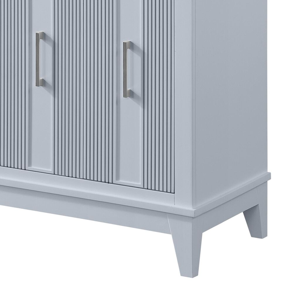 37B Fenwick 60" Double Bathroom Vanity in Soft Blue with Glossy White Composite Stone Top and Backsplash, , large