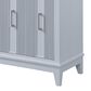 37B Fenwick 60" Double Bathroom Vanity in Soft Blue with Glossy White Composite Stone Top and Backsplash, , large