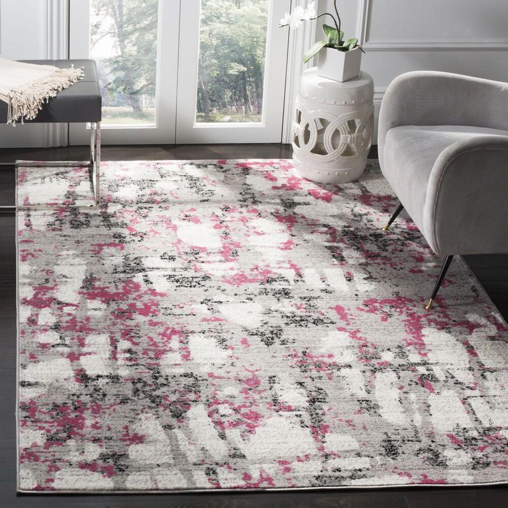 Safavieh Skyler SKY193P 4&#39; x 6&#39; Gray and Pink Area Rug, , large