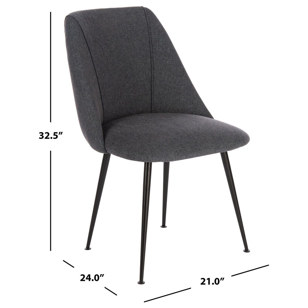 Safavieh Foster Dining Chair in Navy /Black, , large