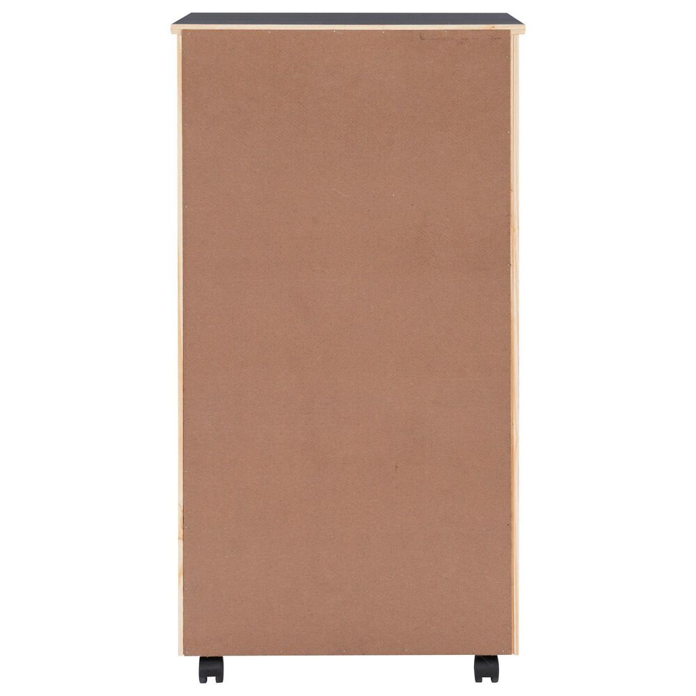 Linon Home Decor Cary 8-Drawer Rolling Cart in Grey, , large